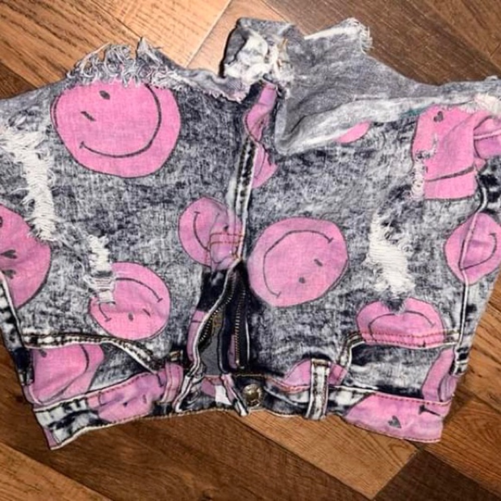 Smiley face shorts